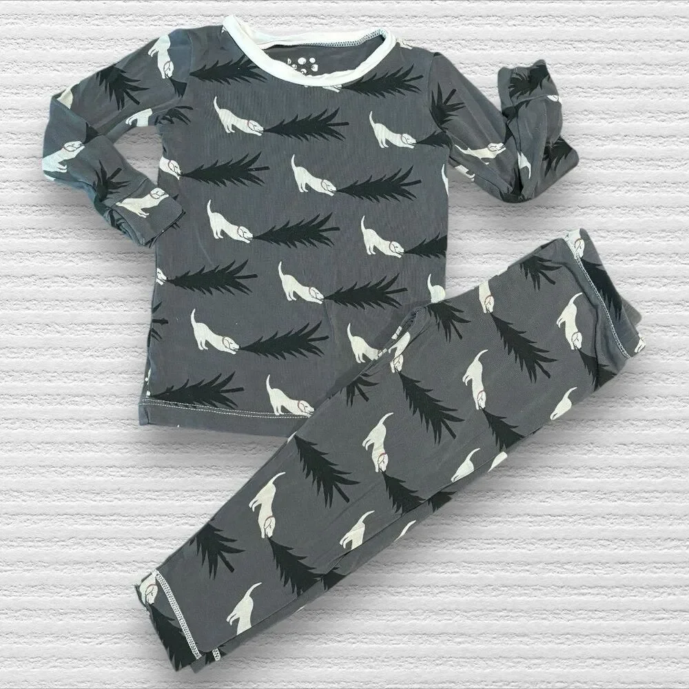 Kickee Pants Dog Pajama Set 2t Bamboo